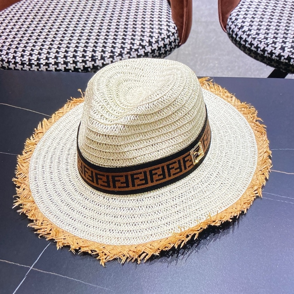 Fendi Classic Straw Hat